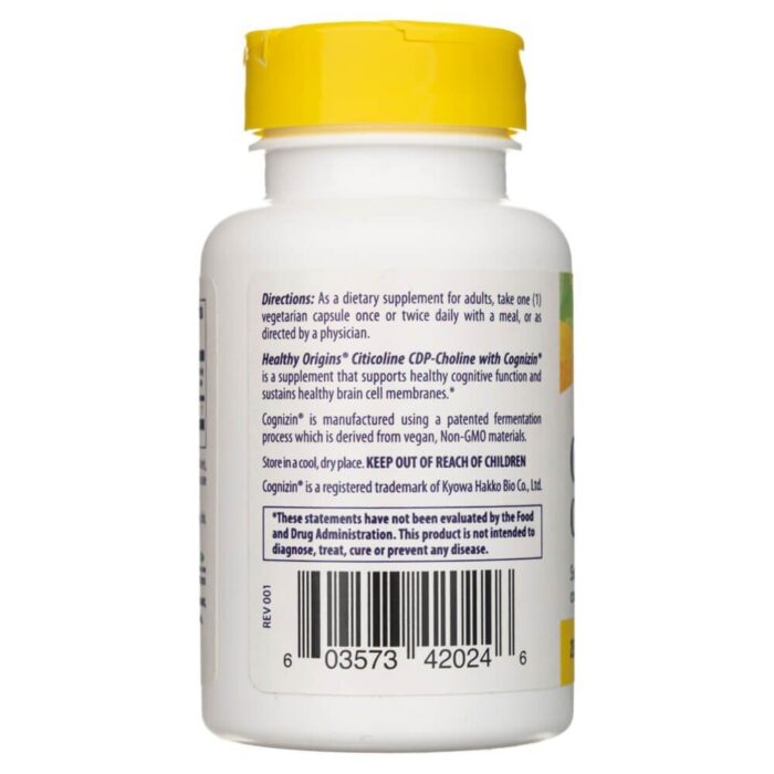 Healthy Origins Cytykolina CDP-Cholina 250 mg - 60 kapsułek - obrazek 3