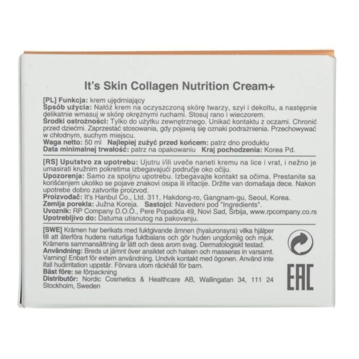 It's Skin Krem ujędrniający Collagen Nutrition Cream+ - 50 ml - obrazek 2