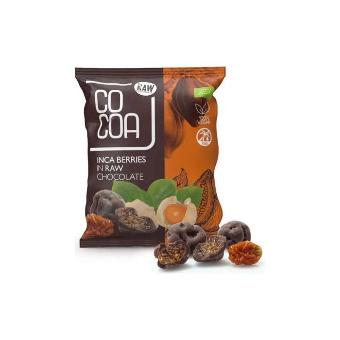 JAGODY INKASKIE W CZEKOLADZIE SUROWEJ BIO 70 g - COCOA - obrazek 2