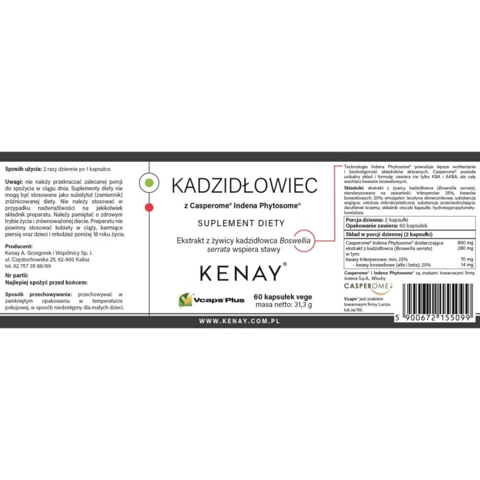 Kadzidłowiec Casperome® 60 kaps. - obrazek 2