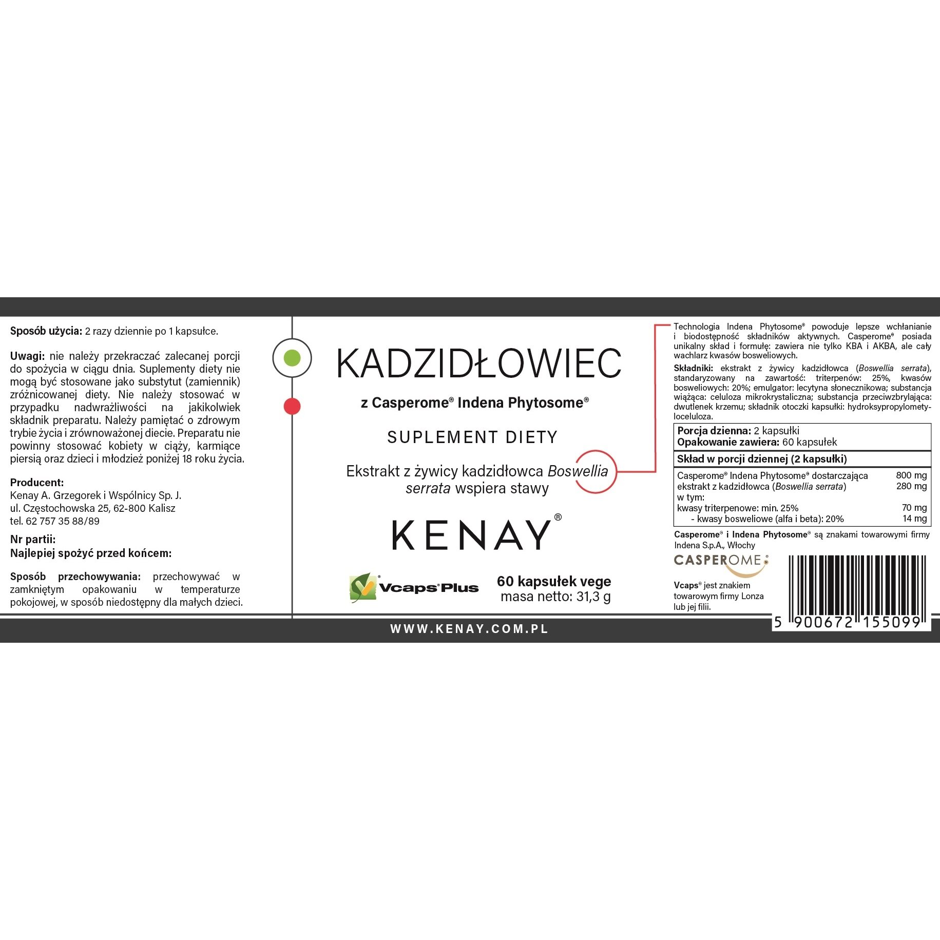 kadzidlowiec-formula-casperome-indena-phytosome-60-kapsuleket-1.jpg Kadzidłowiec Casperome® 60 kaps. - obrazek 2