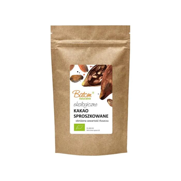 Kakao odtłuszczone proszek 250g BATOM BIO - obrazek 2