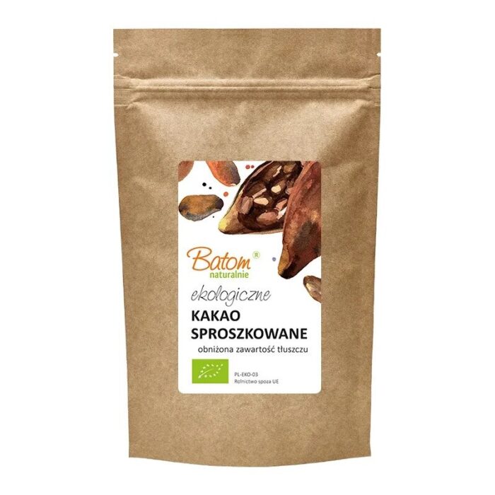 Kakao odtłuszczone proszek 250g BATOM BIO - obrazek 1