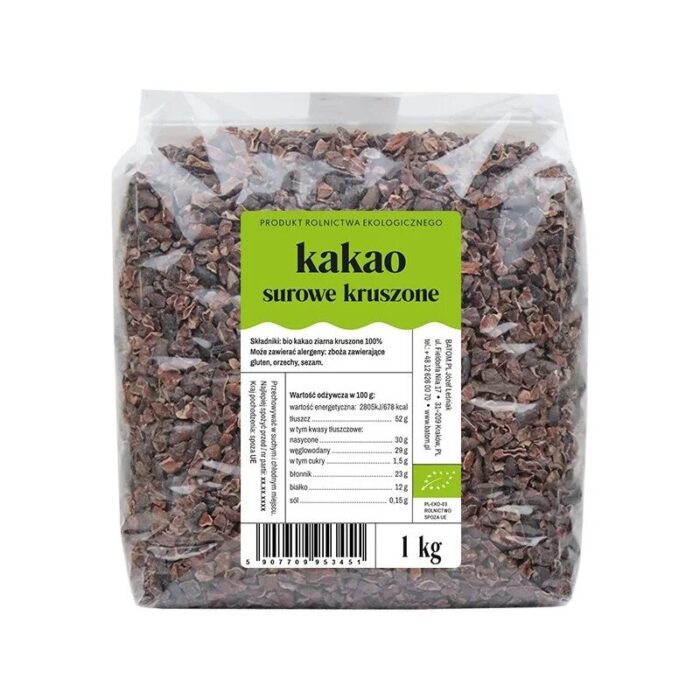 Kakao surowe kruszone 1kg DETAL BIO - obrazek 1