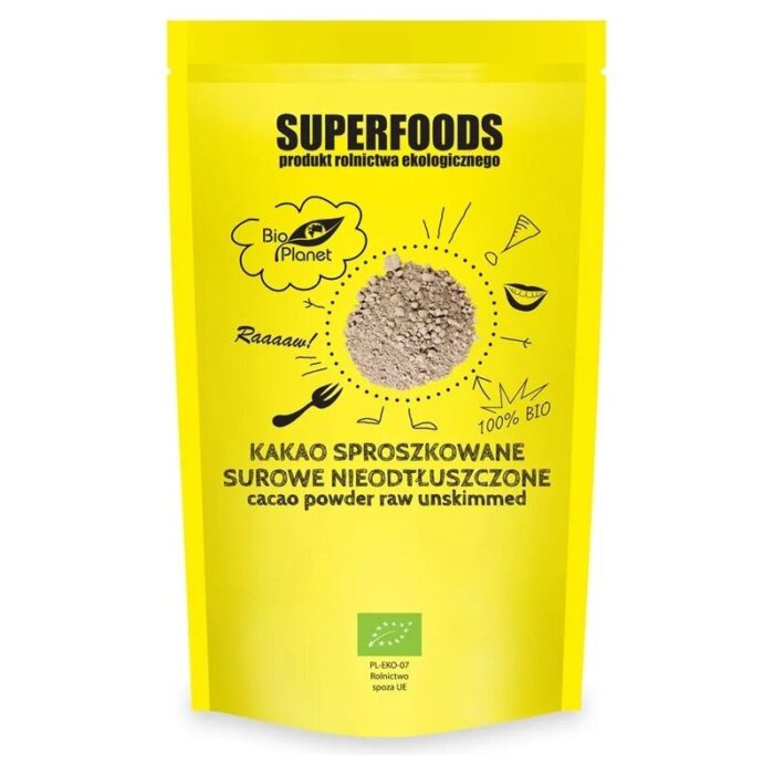 KAKAO SUROWE SPROSZKOWANE BIO 150 g - BIO PLANET SUPERFOODS - obrazek 1