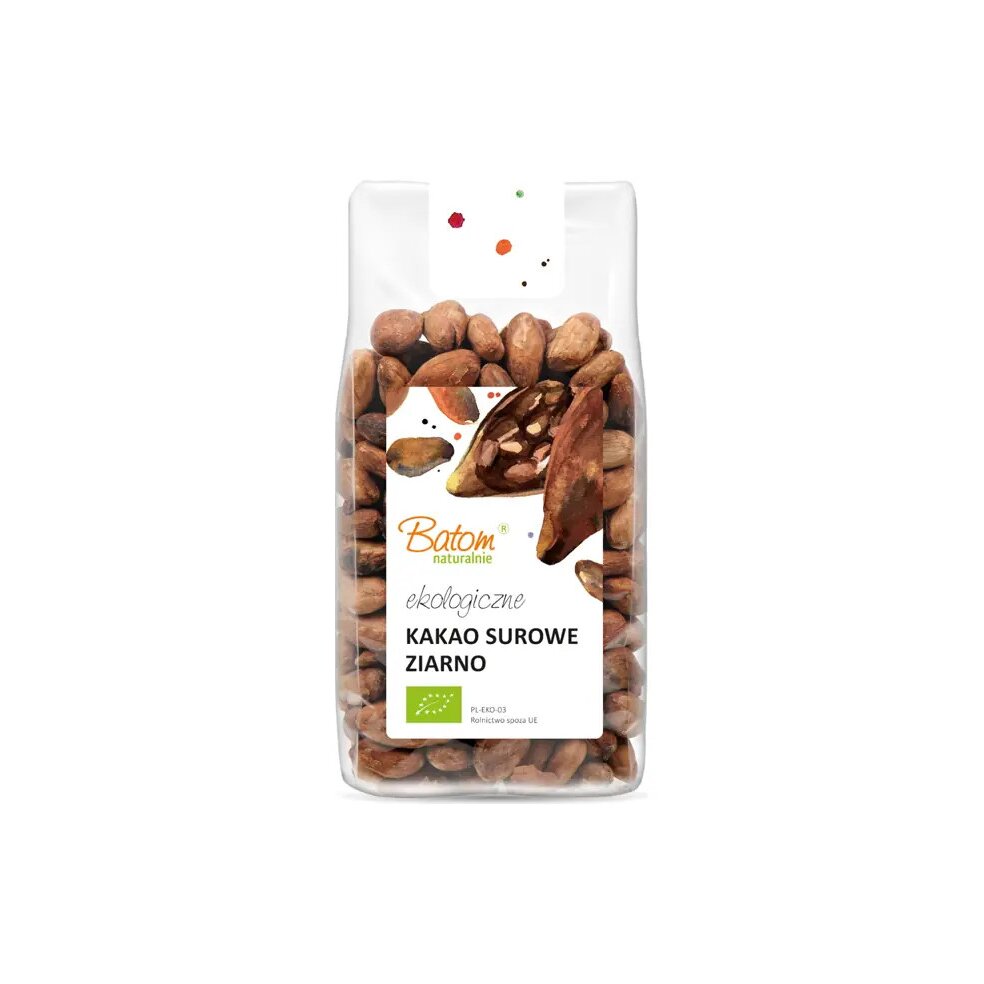 kakao-surowe-ziarno-300gbatombio-1-1.jpg Kakao surowe ziarno 300g BATOM BIO - obrazek 2