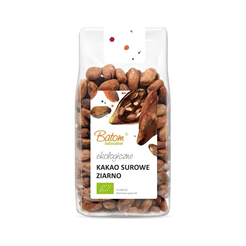 kakao-surowe-ziarno-300gbatombio-2.jpg Kakao surowe ziarno 300g BATOM BIO - obrazek 1