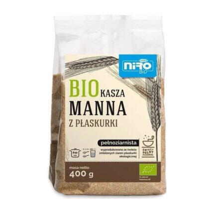 KASZA MANNA Z PŁASKURKI BIO 400 g - NIRO