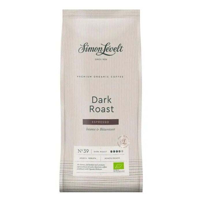 Kawa ziarnista mocno palona Espresso Dark Roast 1kg SIMON LÈVELT BIO - obrazek 1
