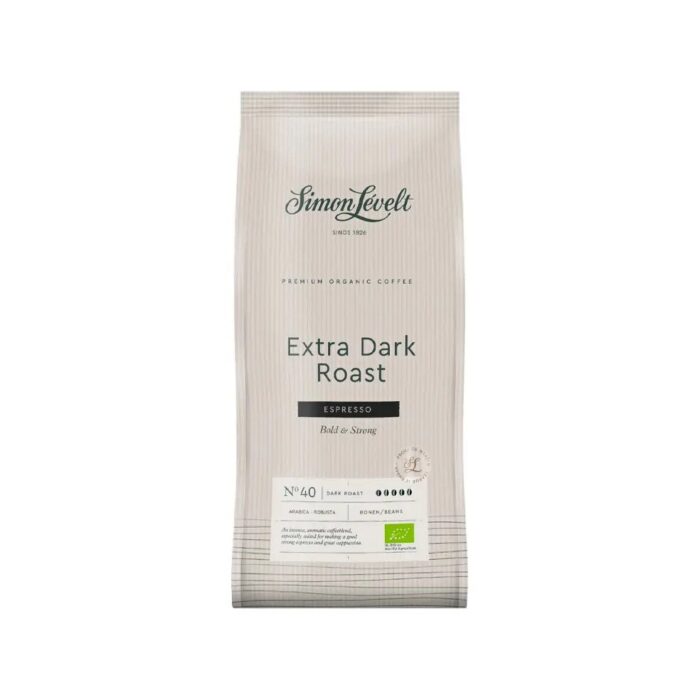 Kawa ziarnista bardzo mocno palona Espresso Extra Dark Roast 1kg SIMON LÈVELT BIO - obrazek 2