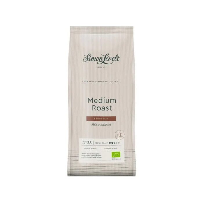 Kawa ziarnista średnio palona Espresso Medium Roast 1kg SIMON LÈVELT BIO - obrazek 2