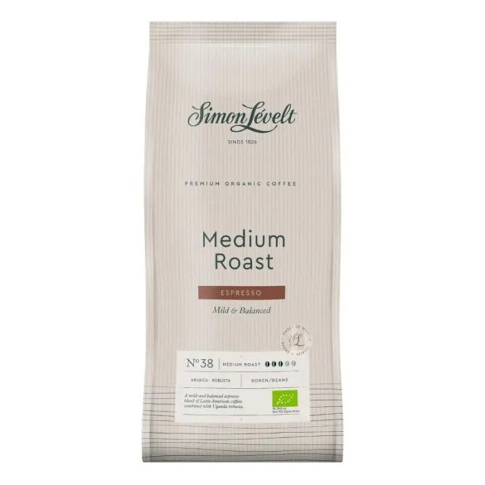 Kawa ziarnista średnio palona Espresso Medium Roast 1kg SIMON LÈVELT BIO - obrazek 1