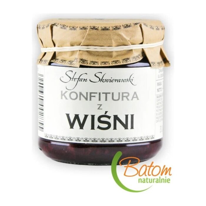 Konfitura z wiśni niskosłodzona 200g SKWIERAWSKI - obrazek 1