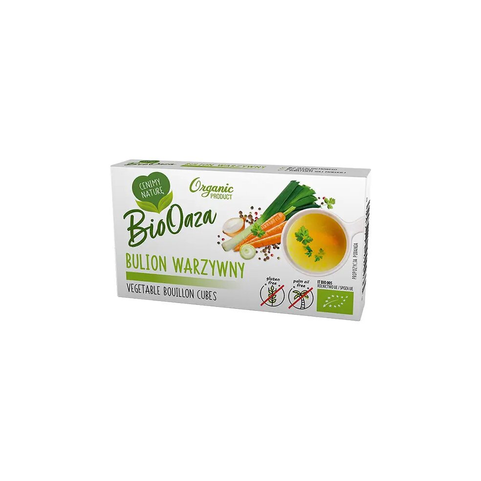 kostki-rosolowe-warzywne-6-sztukbio-oazabio-1-1.jpg BULION - KOSTKI WARZYWNE BEZ DODATKU CUKRÓW BEZGLUTENOWE BIO (6 x 11 g) 66 g - BIOOAZA - obrazek 2