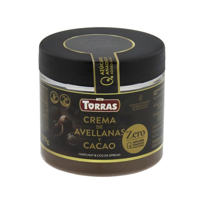 Krem kakaowo-orzechowy bez cukru 200g TORRAS - obrazek 1