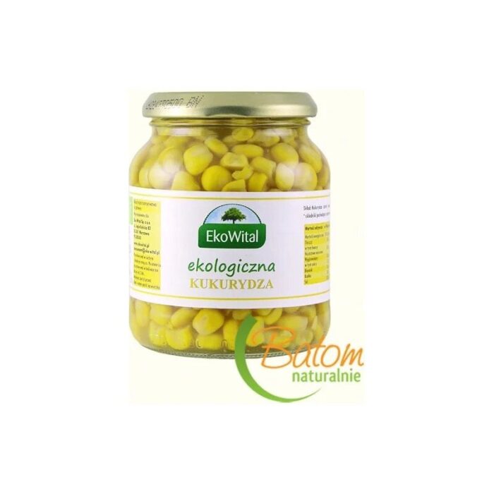 Kukurydza w zalewie słoik 340g EKOWITAL BIO - obrazek 1