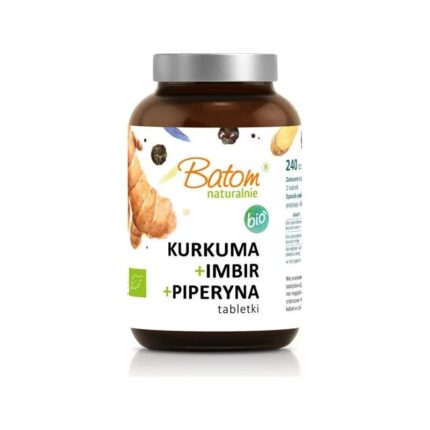 KURKUMA + IMBIR + PIPERYNA BIO 240 TABLETEK - BATOM