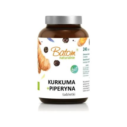 KURKUMA + PIPERYNA BIO 240 TABLETEK - BATOM