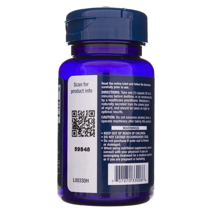Life Extension Melatonina 3 mg - 60 kapsułek - obrazek 3