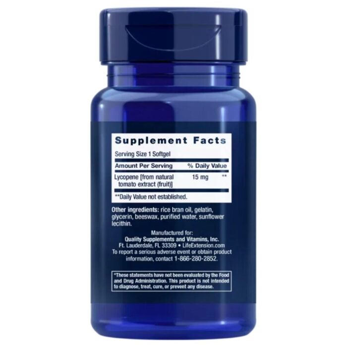 Life Extension Mega Likopen 15 mg - 90 kapsułek - obrazek 2