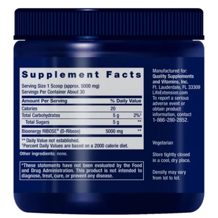 Life Extension D-Ryboza w proszku - 150 g - obrazek 2