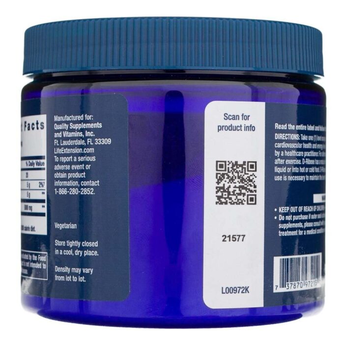 Life Extension D-Ryboza w proszku - 150 g - obrazek 4