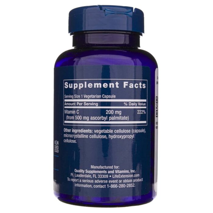 Life Extension Palmitynian Askorbylu 500 mg - 100 kapsułek - obrazek 2