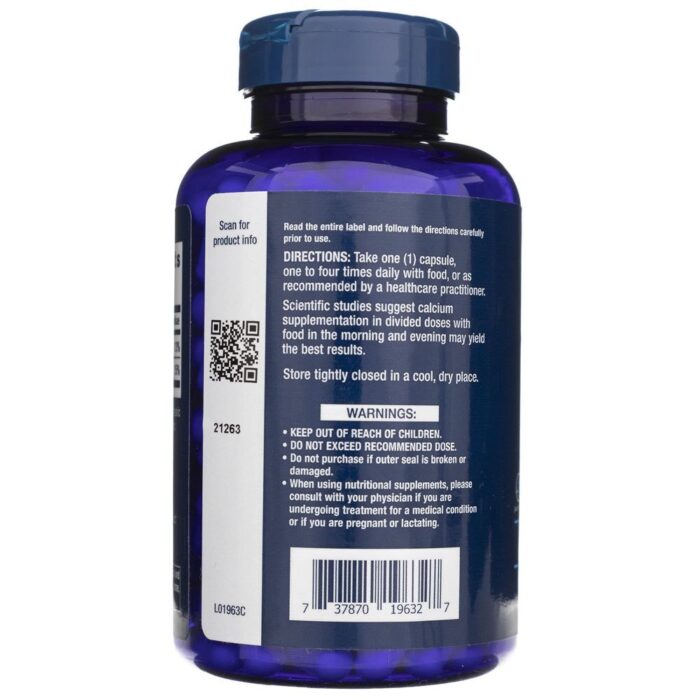 Life Extension Cytrnian wapnia + Witamina D - 200 kapsułek - obrazek 5