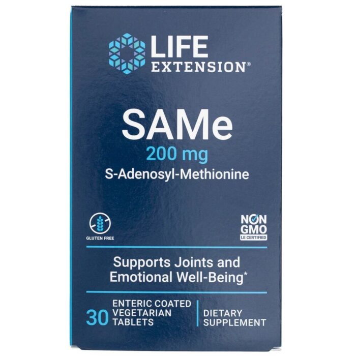 Life Extension SAMe S-Adenozylo L-Metionina 200 mg - 30 tabletek - obrazek 3