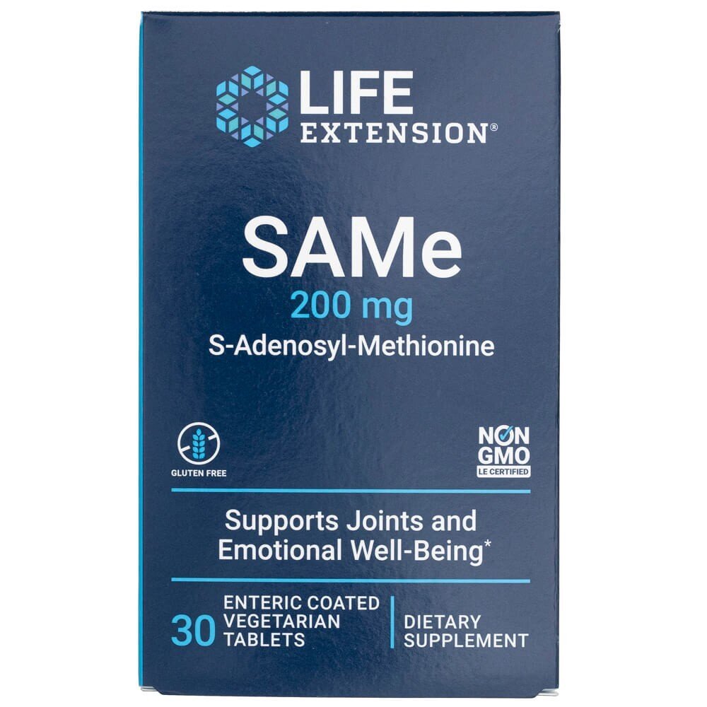 le02175-3-1.jpg Life Extension SAMe S-Adenozylo L-Metionina 200 mg - 30 tabletek - obrazek 3