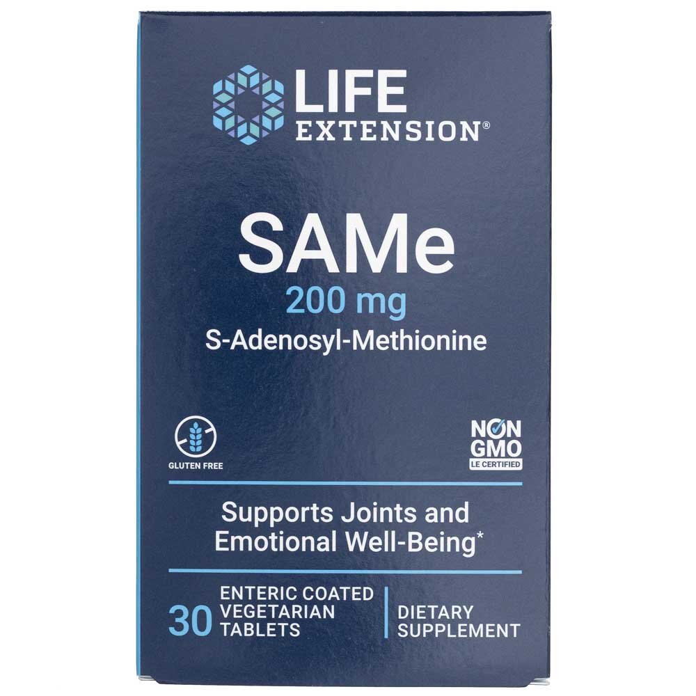 le02175-6-1.jpg Life Extension SAMe S-Adenozylo L-Metionina 200 mg - 30 tabletek - obrazek 6