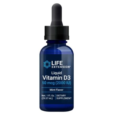 Life Extension Witamina D3 2000 IU w kroplach miętowa - 29,57 ml