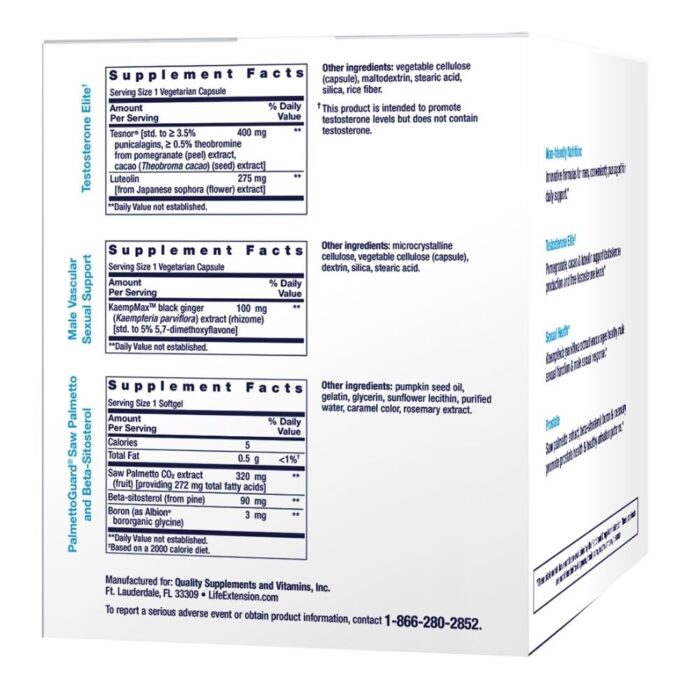 Life Extension Men's Vitality Pack - 30 saszetek - obrazek 2