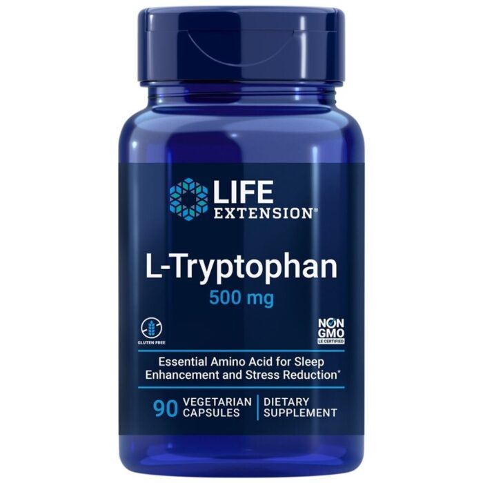 Life Extension L-Tryptofan 500 mg - 90 kapsułek - obrazek 1