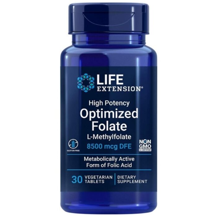 Life Extension High Potency Optimized Folate 8500 mcg - 30 tabletek - obrazek 1