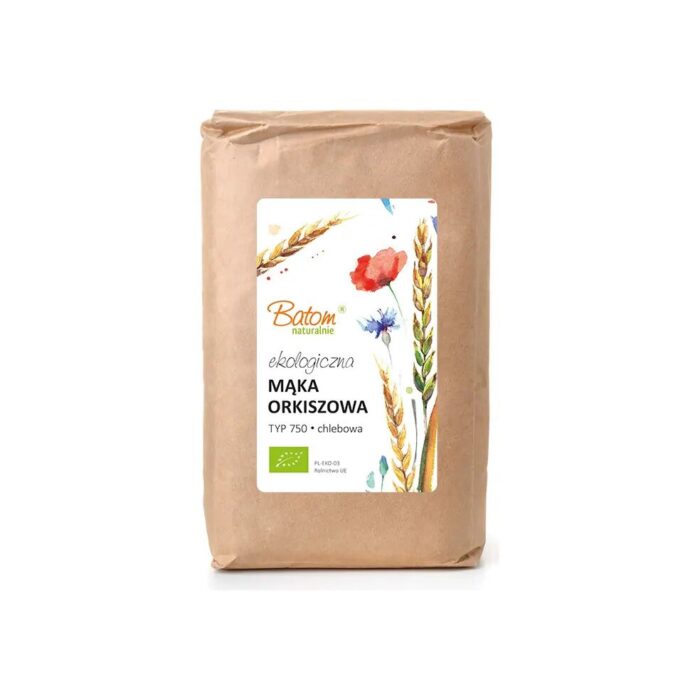 Mąka orkiszowa TYP 750 chlebowa 1kg BATOM BIO - obrazek 2