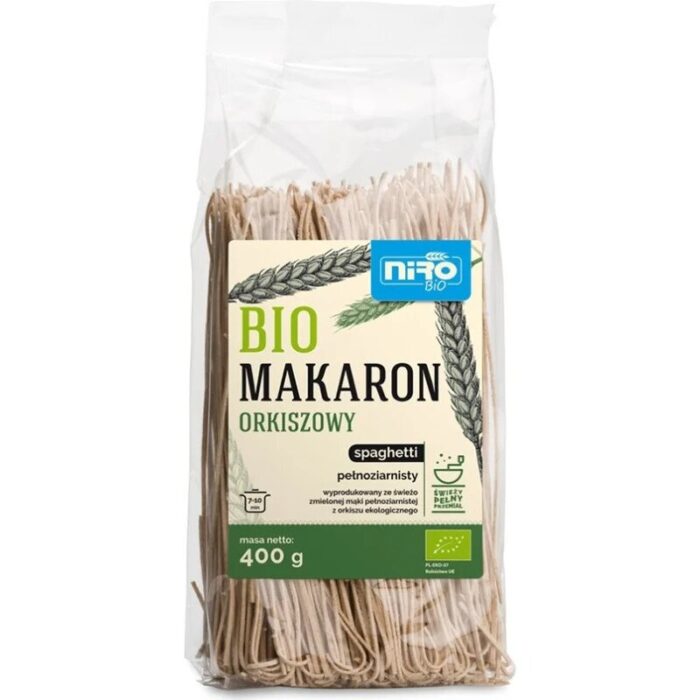 MAKARON (ORKISZOWY Z KURKUMĄ) NITKI ZŁOCISTE BIO 250 g - NIRO - obrazek 40