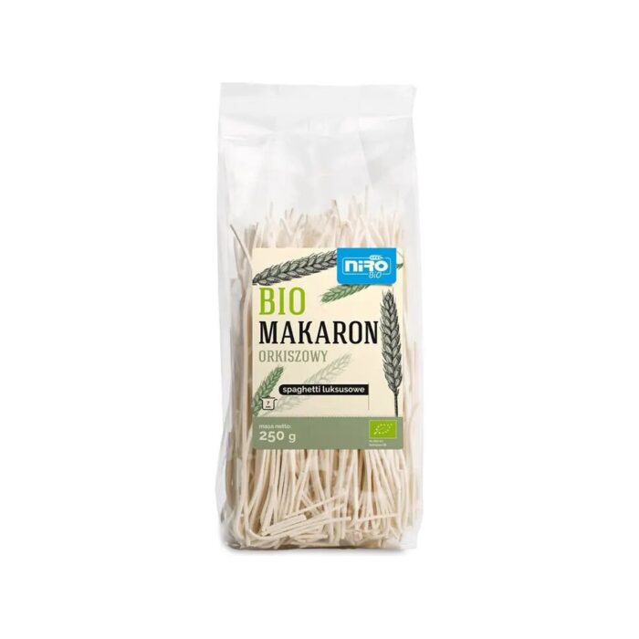 MAKARON (ORKISZOWY Z KURKUMĄ) NITKI ZŁOCISTE BIO 250 g - NIRO - obrazek 23