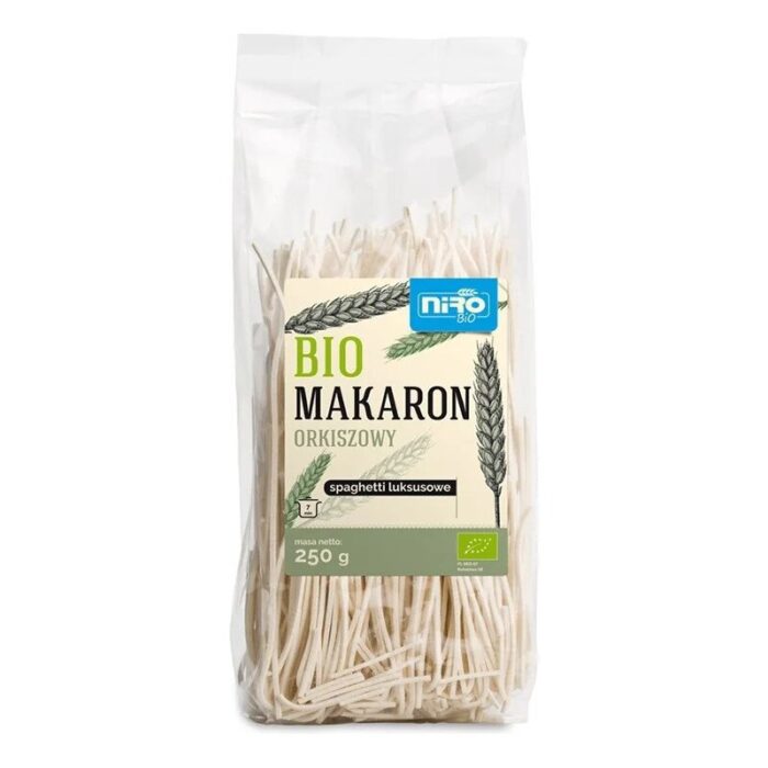 MAKARON (ORKISZOWY Z KURKUMĄ) NITKI ZŁOCISTE BIO 250 g - NIRO - obrazek 24