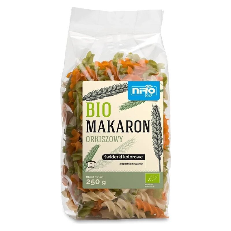 makaron-orkiszowy-swiderki-kolorowe-250gnirobio-2.jpg Makaron orkiszowy świderki kolorowe 250g NIRO BIO - obrazek 1