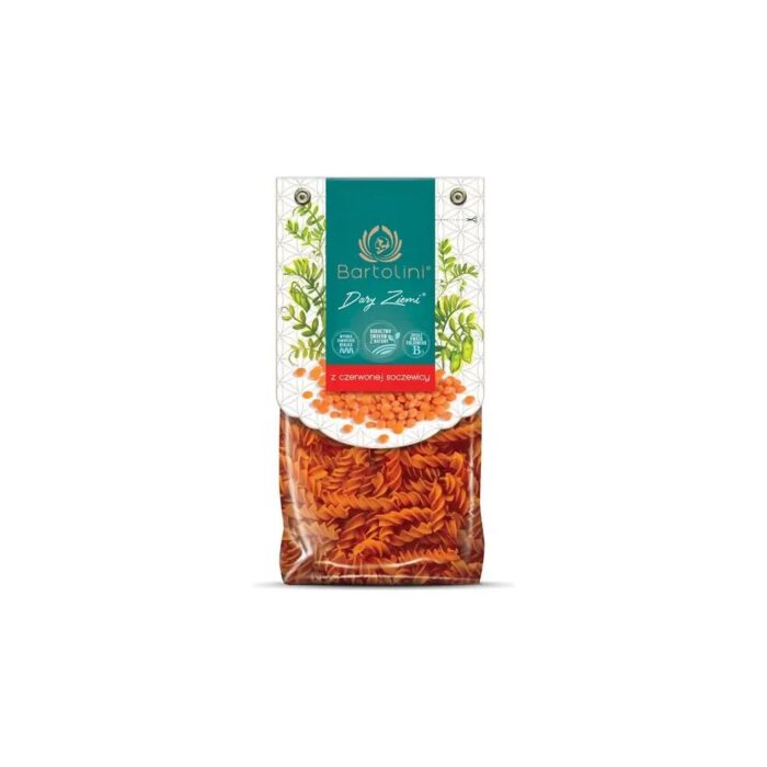 Makaron z czerwonej soczewicy świderki 250g BARTOLINI - obrazek 2