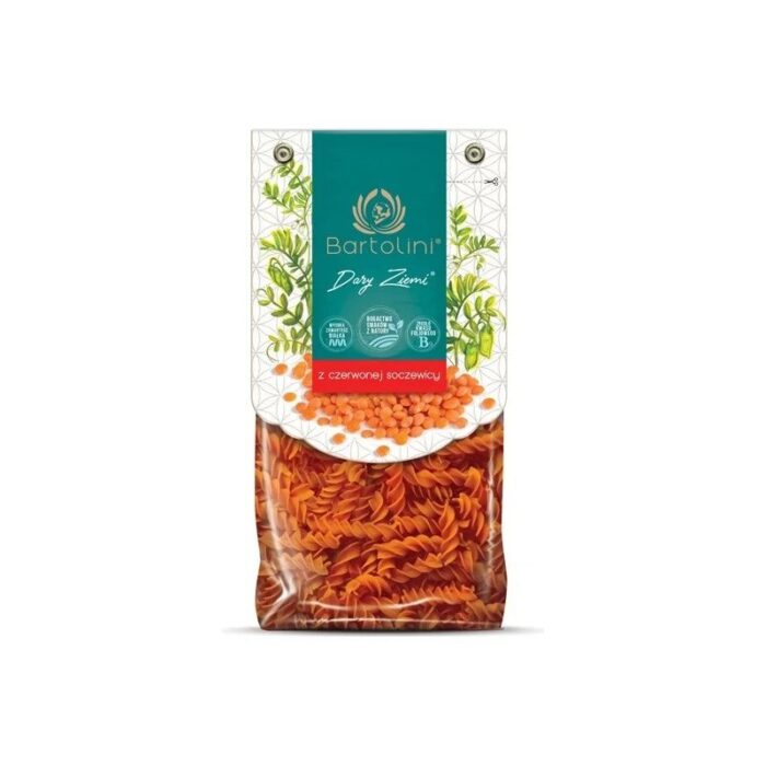 Makaron z czerwonej soczewicy świderki 250g BARTOLINI - obrazek 1