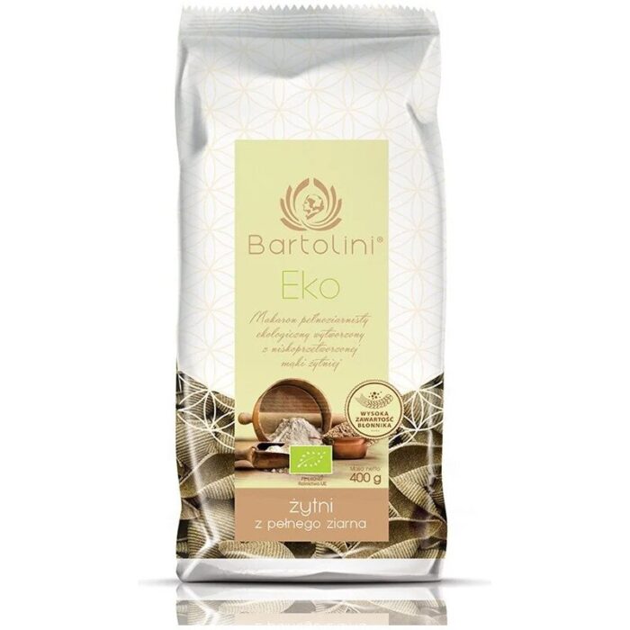 Makaron żytni razowy muszle 400g BARTOLINI BIO - obrazek 1