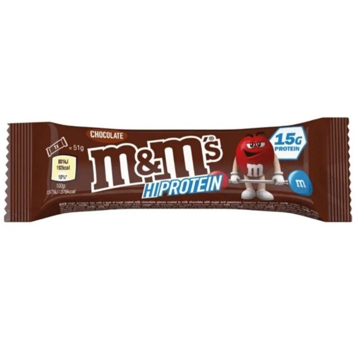 M&M's Hi-Protein, Baton białkowy, czekolada, karmel & M&M's - 51 g - obrazek 1