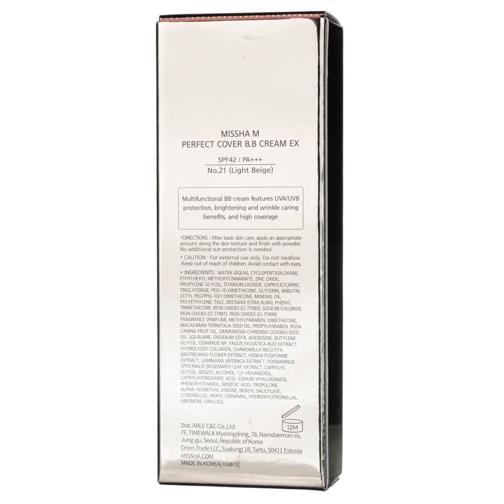 mis161-2-1.jpg Missha M Perfect Cover Krem BB odcień Light Beige No 21 - 20 ml - obrazek 2
