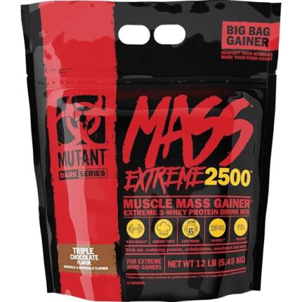 PVL Mutant Mass Extreme 2500 Gainer, potrójna czekolada - 5450 g
