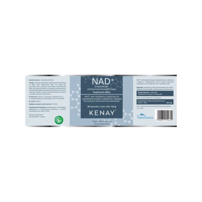 NAD Dinukleotyd nikotynoamidoadeninowy 30 kaps.vege - obrazek 2