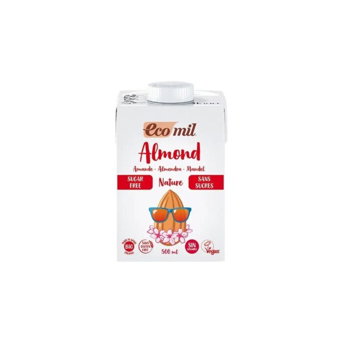 Napój migdałowy naturalny bez cukru 500ml ECOMIL BIO - obrazek 2