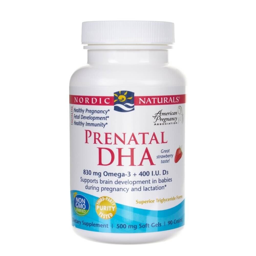 nn017537-2-1-1.jpg Nordic Naturals Prenatal DHA 830 mg smak truskawkowy - 90 kapsułek - obrazek 2