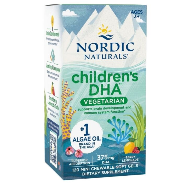 Nordic Naturals Children's DHA Vegetarian - 120 mini kapsułek - obrazek 1